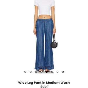 Bobi Denim Blue Wide Leg Pants